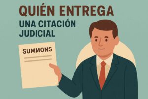 Quien entrega una citación judicial
